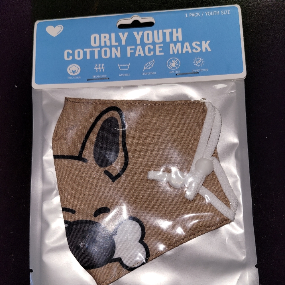 Youth Cotton Face Mask, 🐕 pattern